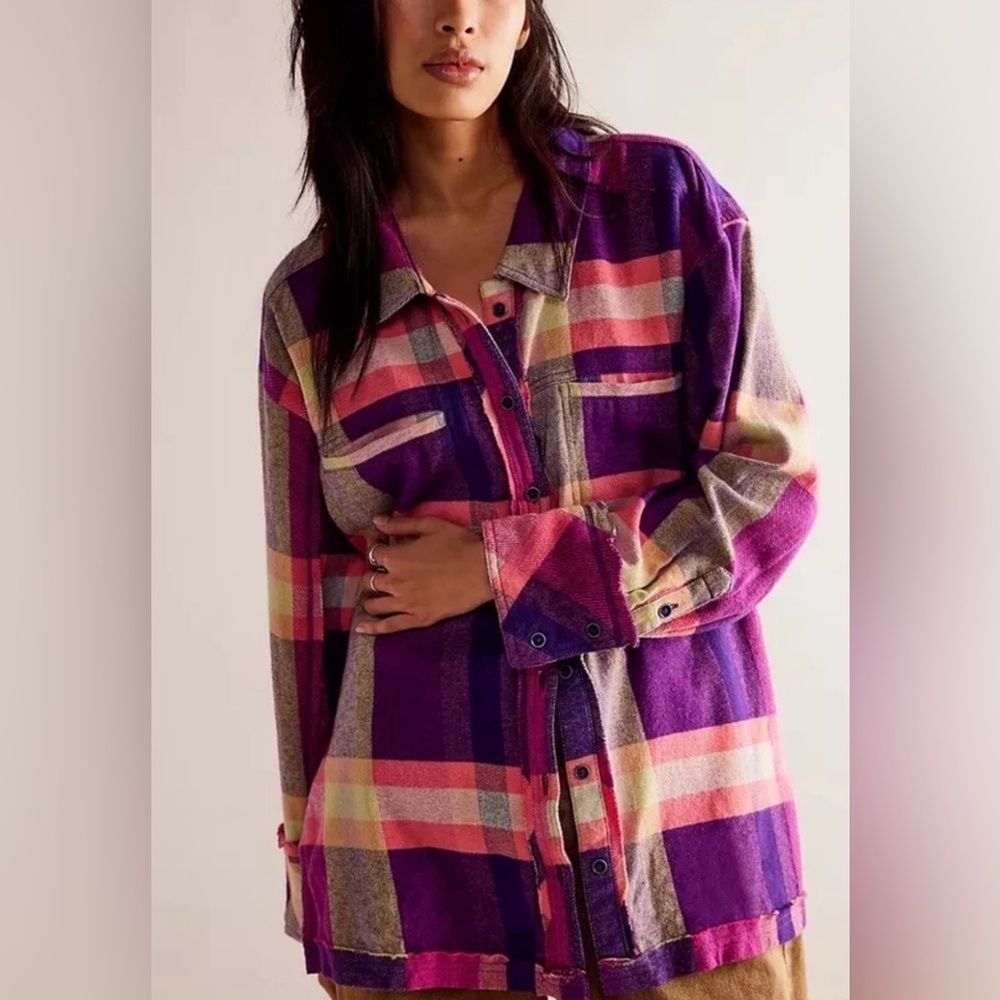 We The Free - NWOT So Long Summer Plaid Top - Picture 1 of 5